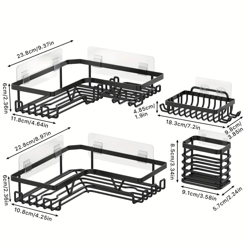 Set 1/4 metalnih polica