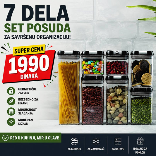 Kuhinjske posude set 7 komada