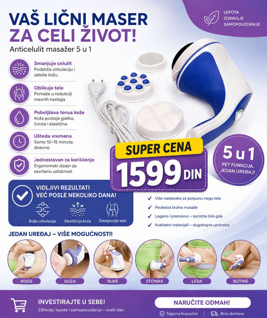 Masažer za telo mršavljenje, toniranje i opuštanje, sve u jednom