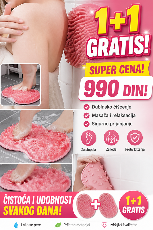 Silikonska guma za pranje ledja i drugih delova tela 1+1 gratis