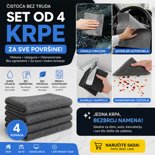 Mikrofiber krpe set 4 komada