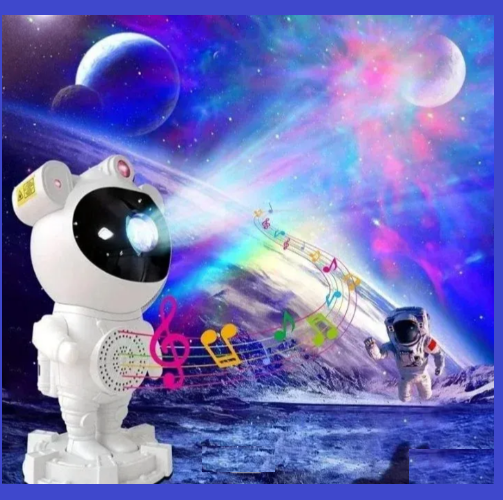 Lampa i projektor astronaut zvezdano nebo sa zvucnikom